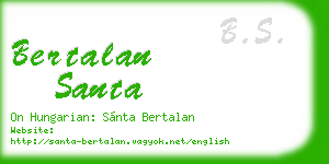 bertalan santa business card